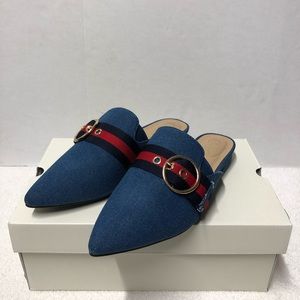 COMFORT EST. 1946 FLAT PONITED SHOES SZ 8 NWOT/B OPEN HEEL